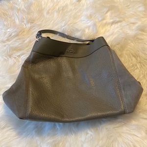 Coach grey leather purse